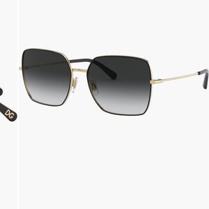 Dolce & Gabbana Black Frame Sunglasses with Gradient Lenses